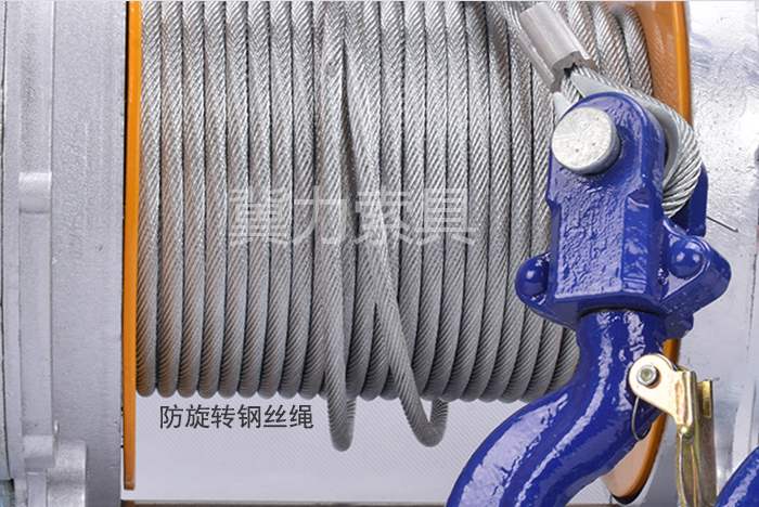 三相多功能電動(dòng)提升機防旋轉鋼絲繩圖片
