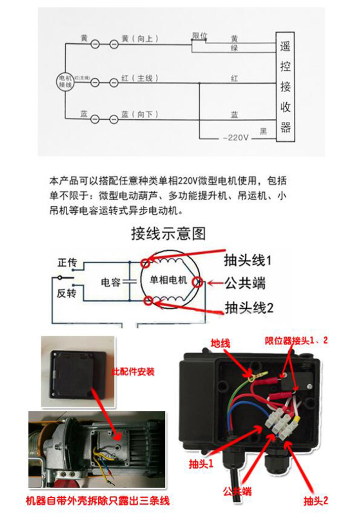 無(wú)線(xiàn)遙控器安裝示意圖詳細